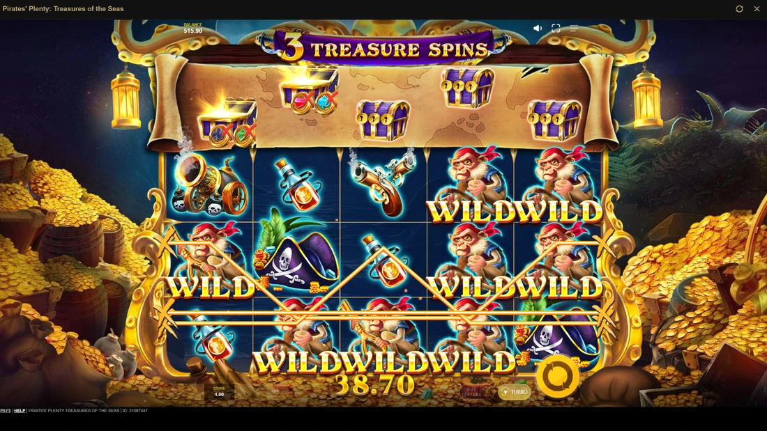 Pirates Plenty Treasures of the Seas Treasure Spins